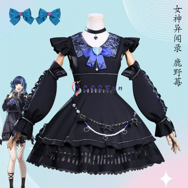 Party Games In Ps5 - ゲーム PS 5 神野いちごコスプレ衣装ダークドレスハロウィンカーニバル制服アニメ服パーティースーツ COSFun