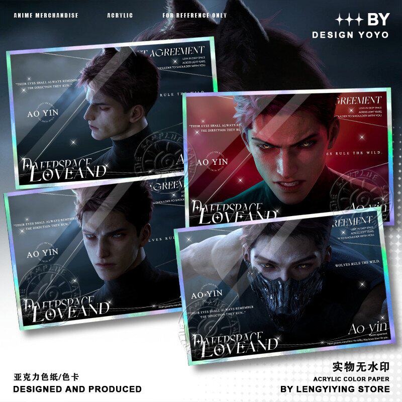 Party Games Cards - ヴァルコ ‌ ダブルフラッシュアクリルカラーペーパーラブアンドディープスペースコレクティングゲームカードオーナメントアニメグッズ誕生日プレゼント