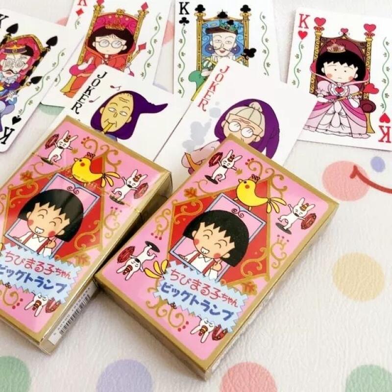 Party Games Cards - ちびまる子ちゃんの漫画柄トランプカード 日本風アニメ レジャーパーティーゲーム トランプカード 友達とのレジャー・エンターテイメントおもちゃ