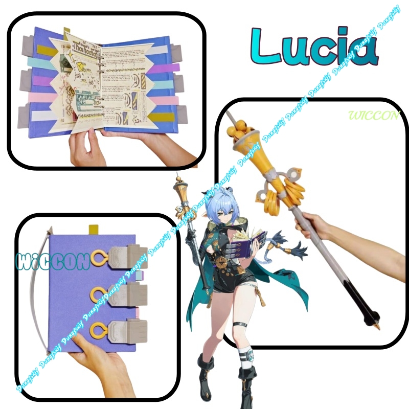 Book Party Games - ゼンレスゾーンゼロゲーム ルシア コスプレ小道具 アニメスタッフブックアクセサリー ハロウィンカーニバルパーティーコスチューム