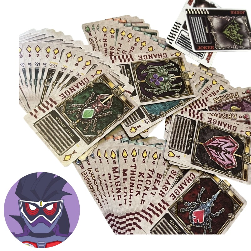 Party Family Games - バンダイ仮面ライダーアニメキャラクターの創造的な個性のトランプ、ファミリーパーティーエンターテイメントゲーム、カードのデッキ全体