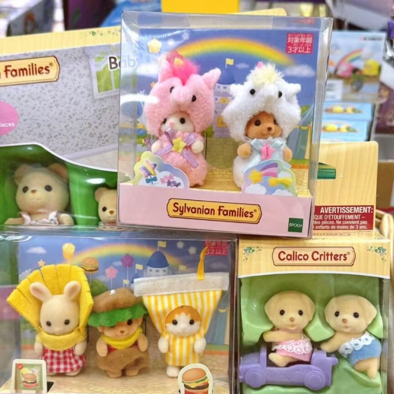 Party Family Games - 在庫あり日本シルバニアファミリーアニメフィギュアクリスマスセットロボットユニコーンアタックおもちゃドレッシングパーティードールフェスティバル限定ギフト