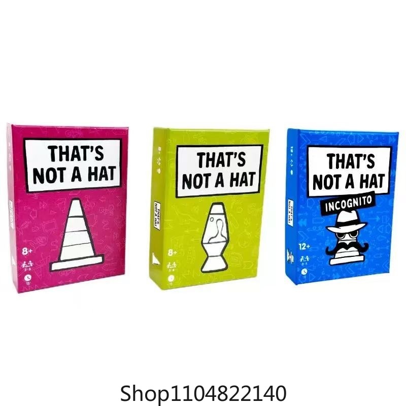 Party Games Cards - ユニークな帽子じゃないハッピーパーティーゲームセット、基本拡張カードゲーム付きトップボードゲーム、3～8人用英語卓上ゲーム