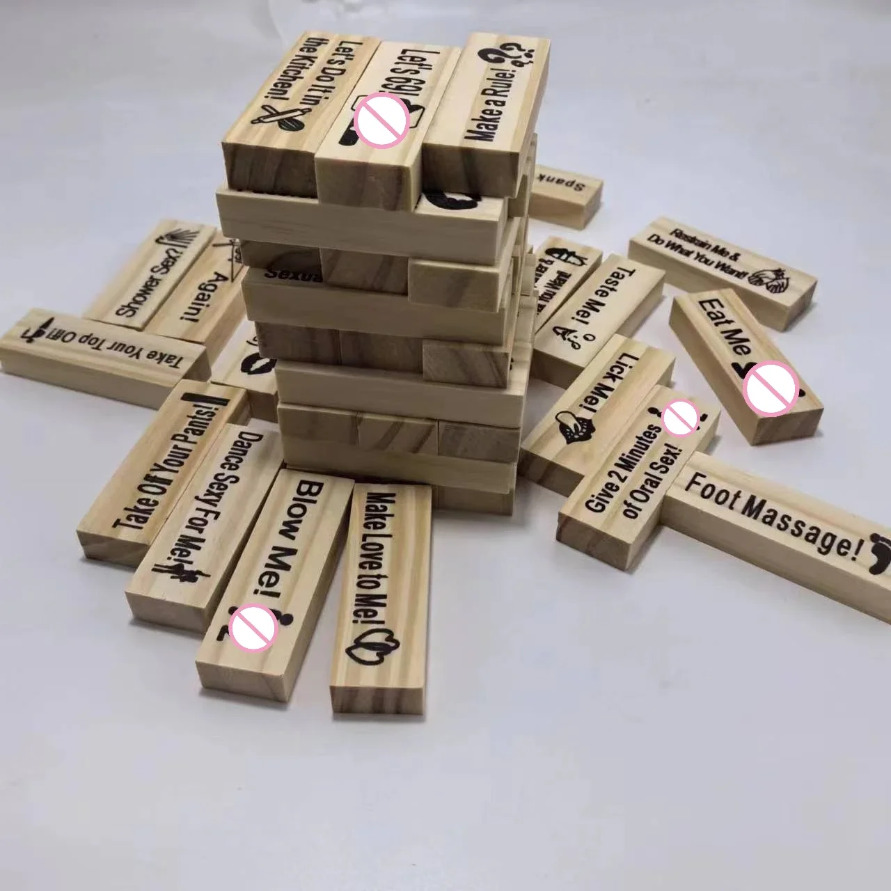 Party Games Ideas For Adults - ブロックタワーゲーム カップルアクティビティ デートナイトアイデア バレンタイン タンブリングタワー スタッキングブロックゲーム