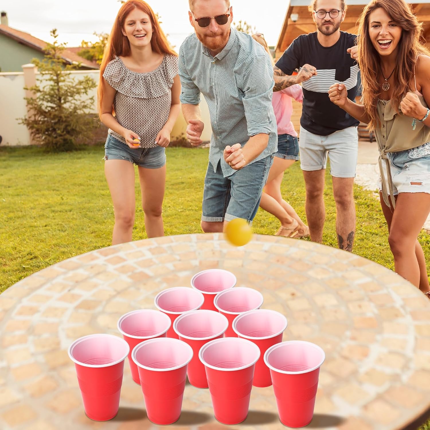 カップポンゲームセット 22個入り 16オンス プラスチック - Party Games Jenga のレビューと価格