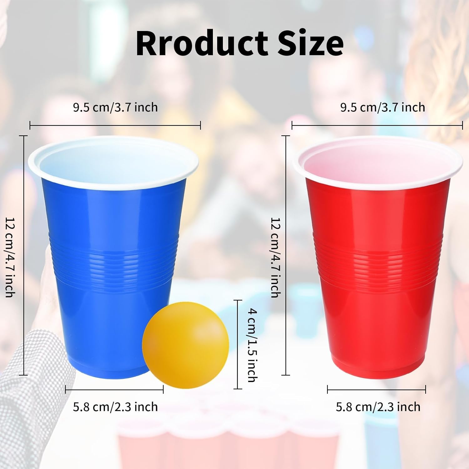 60個入り 16オンス プラスチック製パーティーカップ、卓球 - Party Games Jenga のレビューと価格