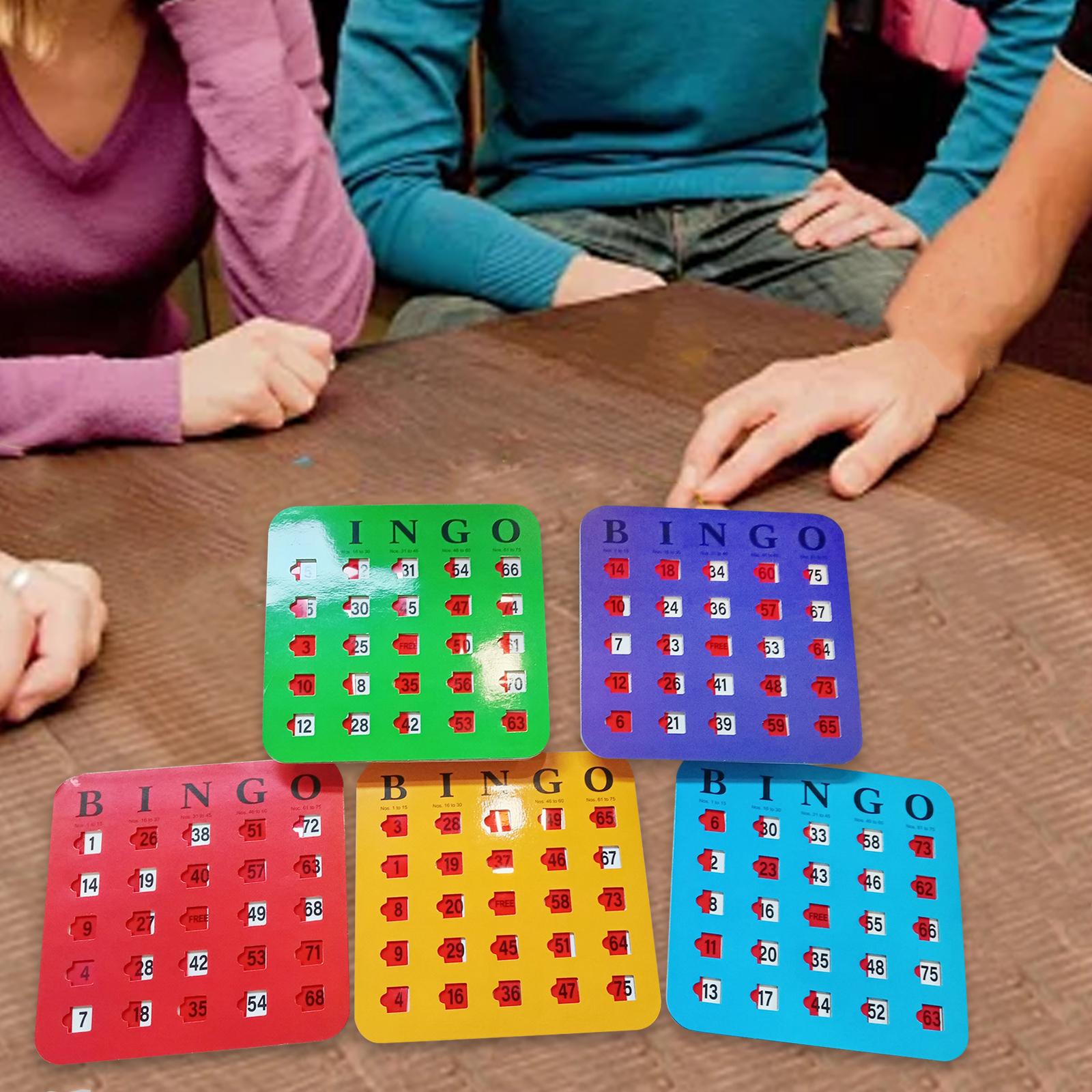 5枚入りビンゴゲームカード、大きなプリントのビンゴカードボー - Party Games For Large Groups のレビューと価格