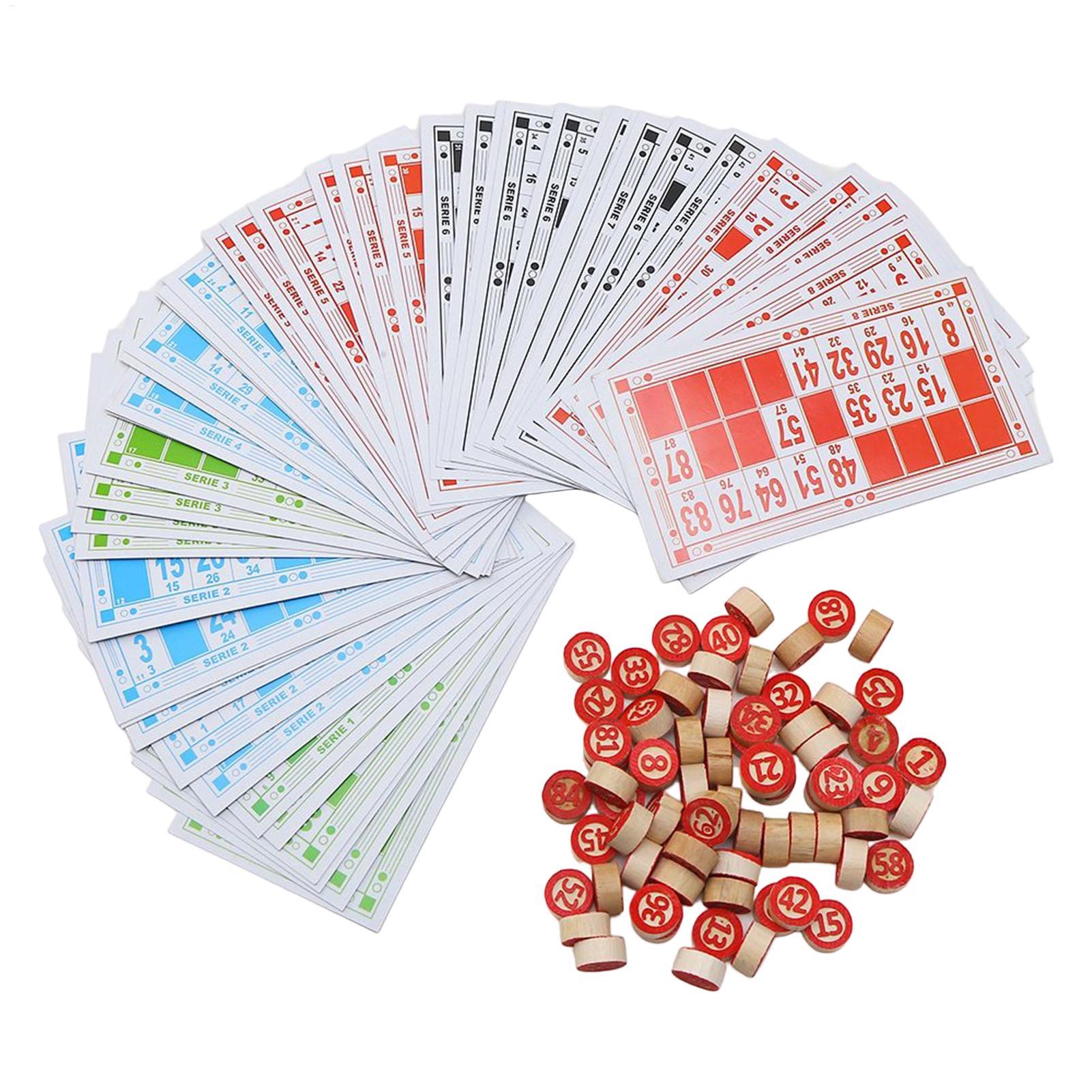 ヴィンテージ木製ビンゴゲームセット 大きな文字のカード パー - Party Games For Large Groups のレビューと価格