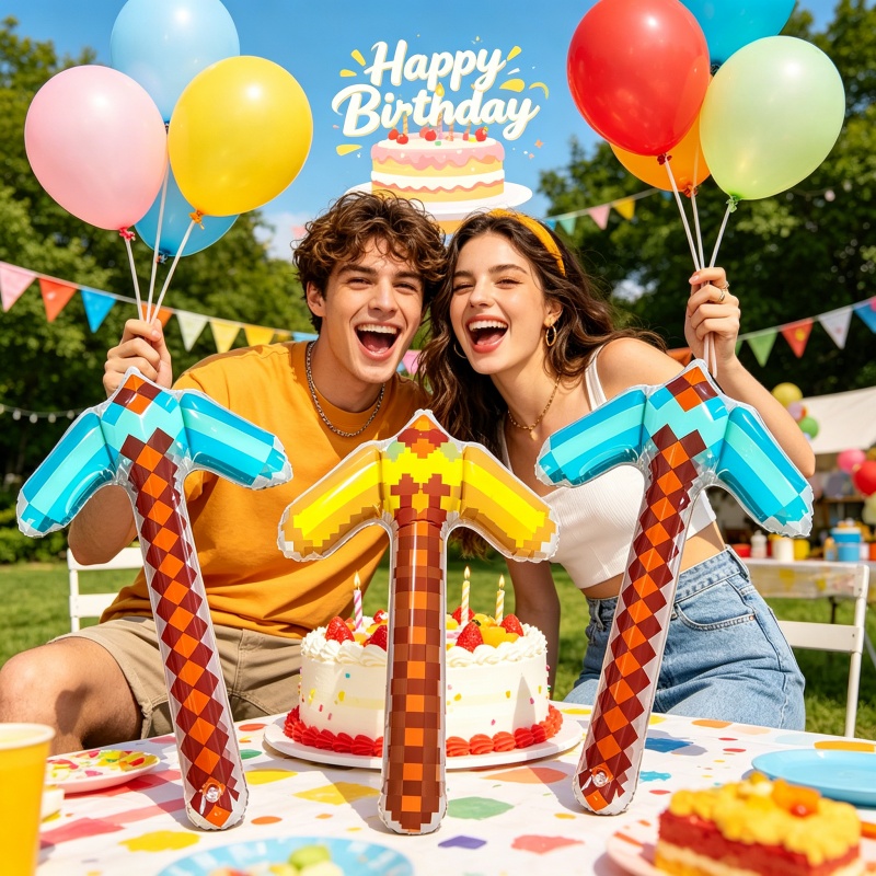 ピクセルスタイルの宝石付き金刀飾り、クリエイティブな家庭用エ - Party Games No Props のレビューと価格