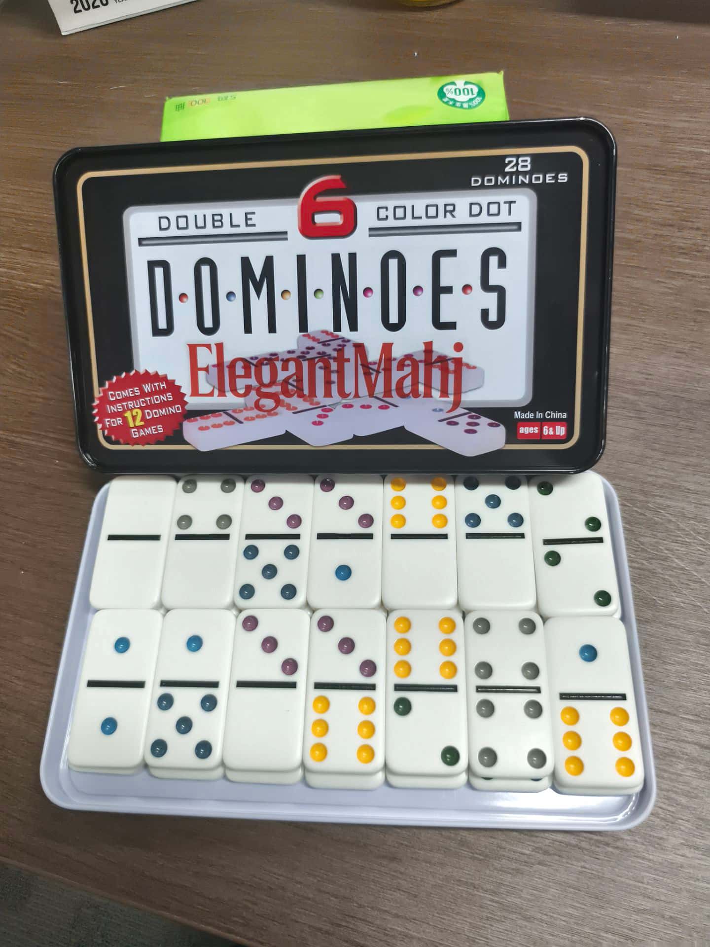 エレガントマージ ダブルシックス ドミノセット 大人用 ブリ - Party Family Games のレビューと価格
