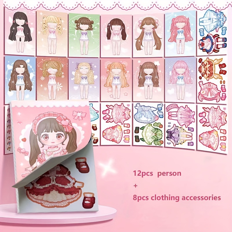 ドレスアップステッカーブックガールステッカーブック 20 個 - Book Party Games のレビューと価格